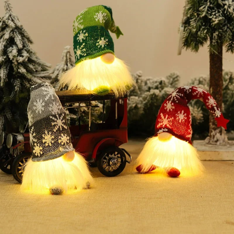 Christmas Gnome Faceless Doll Glowing Ornaments